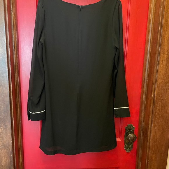 Black long sleeved sheer Naked Zebra dress - Picture 4 of 4